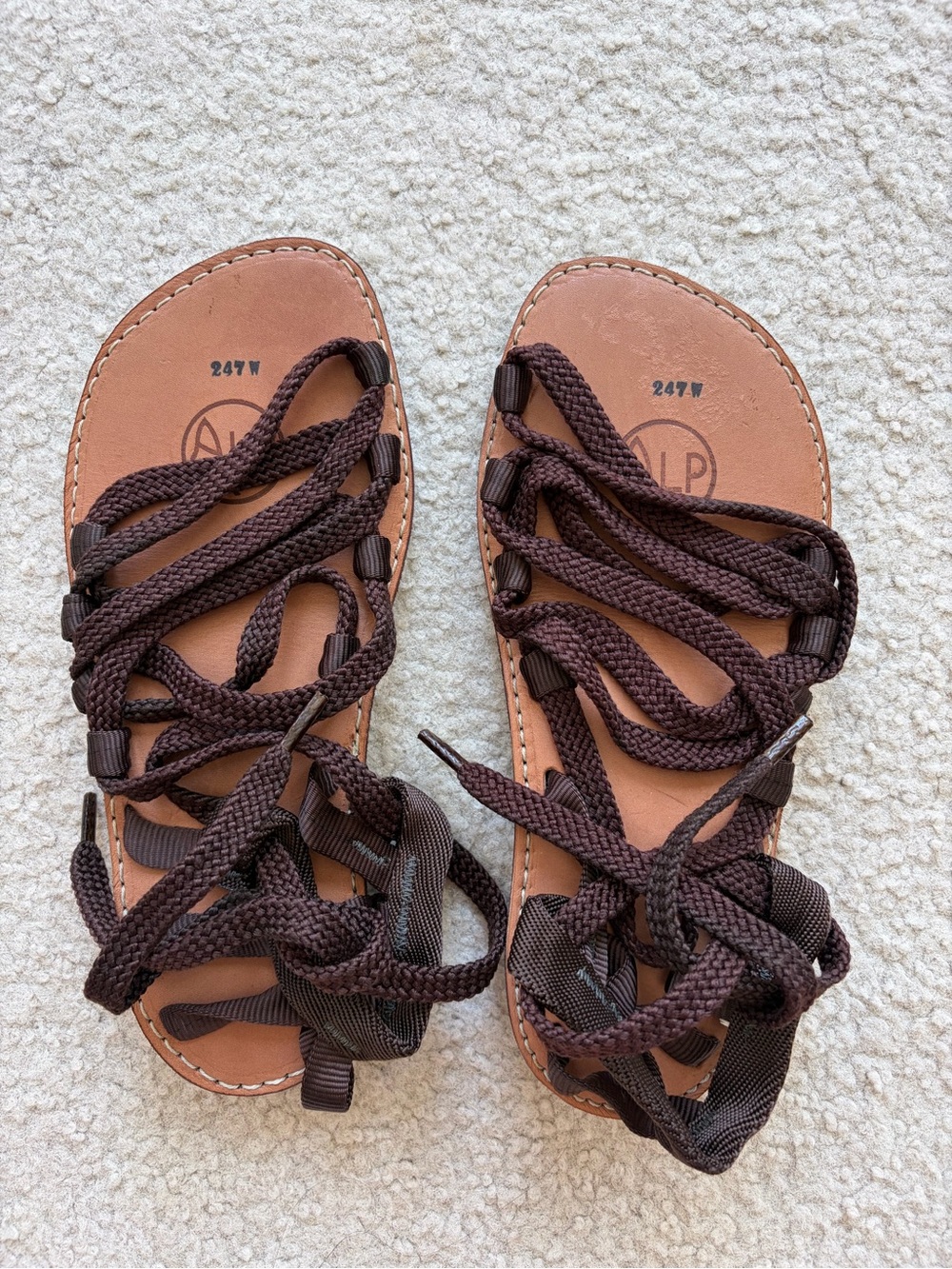 New Rare Vintage 70s TEVA Prototype Leather River Sandals: ALP San Diego 8-8.5